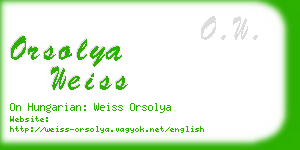 orsolya weiss business card